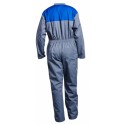 Combinaison de travail à double fermeture bicolore Sécurama bleu gris
