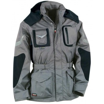 Parka de travail imper respirante ICESTORM grand froid gris noir