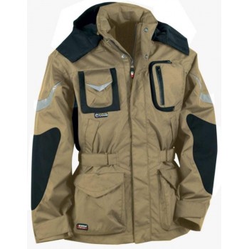Parka de travail imper respirante ICESTORM grand froid beige noir