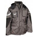 Parka de travail imper respirante ICESTORM grand froid anthracite noir