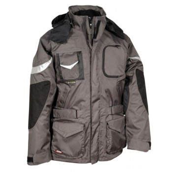 Parka de travail imper respirante ICESTORM grand froid anthracite noir