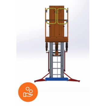 Nacelle élévatrice manuelle 3.6 à 4.9m selon modèle FEE