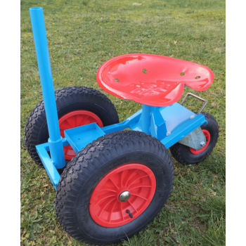 Siége sur roue ergonomique avec bac à outil