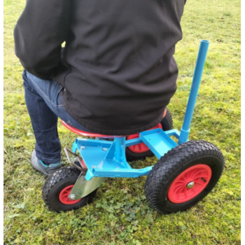 Siège sur roue ergonomique avec bac à outil