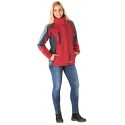 Veste Femme 3 en 1 avec polaire amovible Shape rouge gris planam
