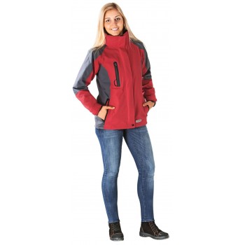 Veste Femme 3 en 1 avec polaire amovible Shape rouge gris planam