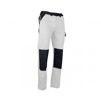 Pantalon multipoche blanc...