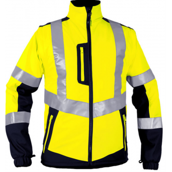 Gilet softshell manches amovibles classe 2 jaune