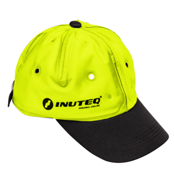 Casquette rafraîchissante HEADCOOM SMART ZIP INUTEQ jaune fluo