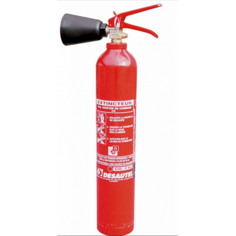 Extincteur CO2 2 kg - risques électriques gaz carbonique