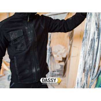 Veste Polaire CROFT Noir Gris Polyester 350gr DASSY