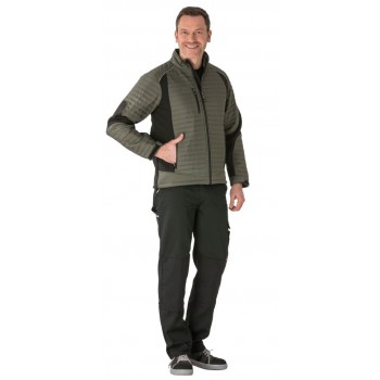 Veste doudoune froid travail et loisir homme AIR vert noir