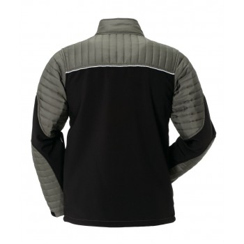 Veste doudoune froid travail et loisir homme AIR vert noir dos