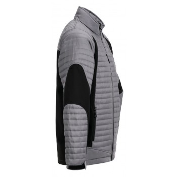 Veste doudoune froid travail et loisir homme AIR gris noir profil