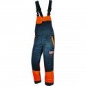 Salopette anti coupure forestière classe1 gris orange Solidur