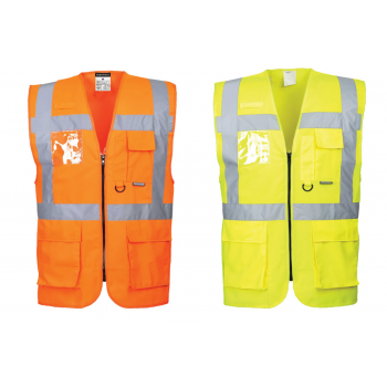 Gilet haute visibilité multi poche fermeture à glissière Classe 2