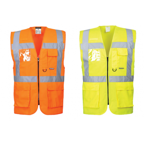 Gilet haute visibilité multipoche fermeture à glissière Classe 2