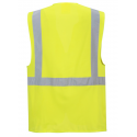 Gilet haute visibilité multi poche fermeture à glissière Classe 2 dos