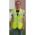 Gilet haute visibilité multi poche fermeture à glissière Classe 2