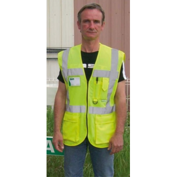 Gilet haute visibilité multi poche fermeture à glissière Classe 2