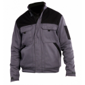 Blouson de travail poly coton sans métal DENNIS gris noir