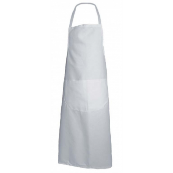 Tablier bavette coton 90 X 105 jardinage cuisine blanc
