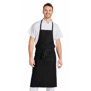 Tablier bavette coton 90 X 105 jardinage cuisine noir