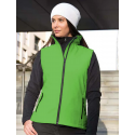 Veste softshell RESULT sans manche aux couleurs GROUPAMA femme