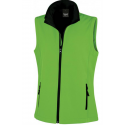 Veste softshell RESULT sans manche aux couleurs GROUPAMA femme