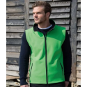Veste softshell RESULT sans manche aux couleurs GROUPAMA homme