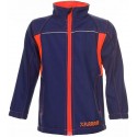 Veste Softshell enfant BASLT NEON Planam marine orange face