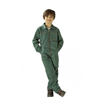 Combinaison de travail enfant Junior 100&nbsp;% coton PLANAM verte