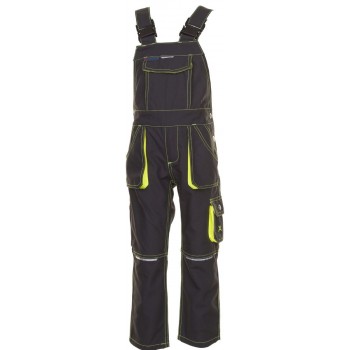 Salopette de travail enfant junior anthracite jaune