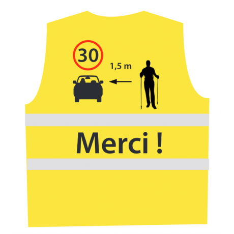 Gilet haute visibilité sécurité Marcheur