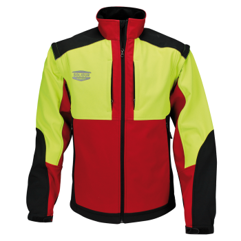 Veste de travail SOFTSHELL WODA manches amovibles SOLIDUR rouge