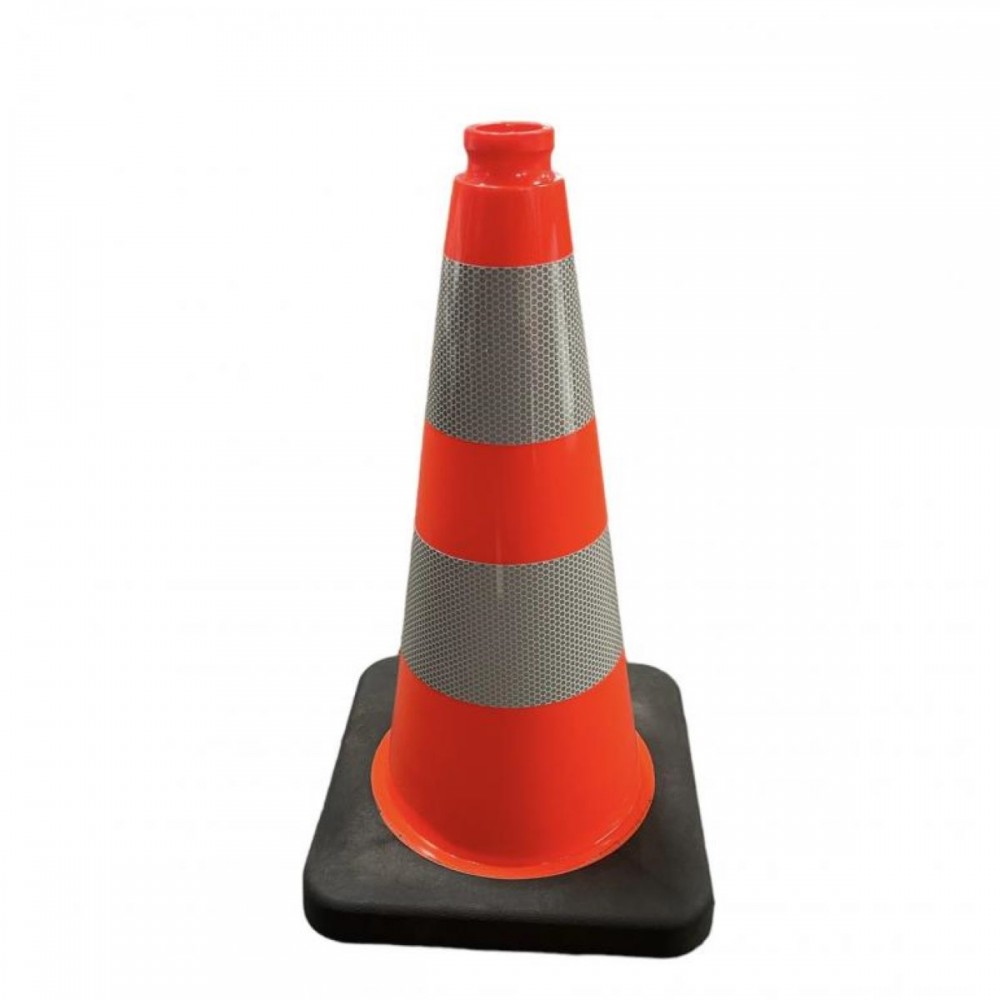 Cône de signalisation chantier H 50 cm lesté