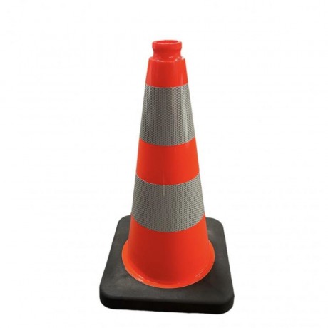 Cône de signalisation chantier H 50 cm lesté