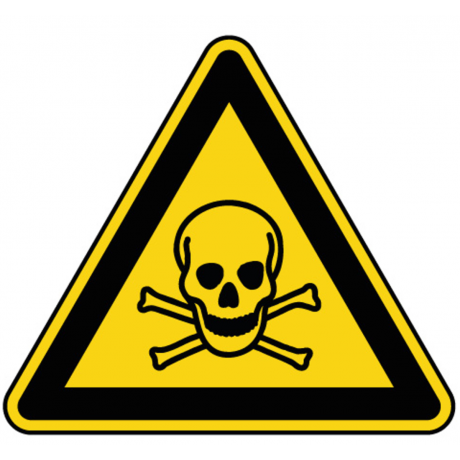 Panneau de danger matière toxique
