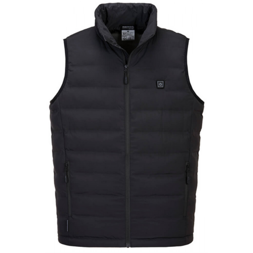 Doudoune de travail chauffante noire PORT WEST