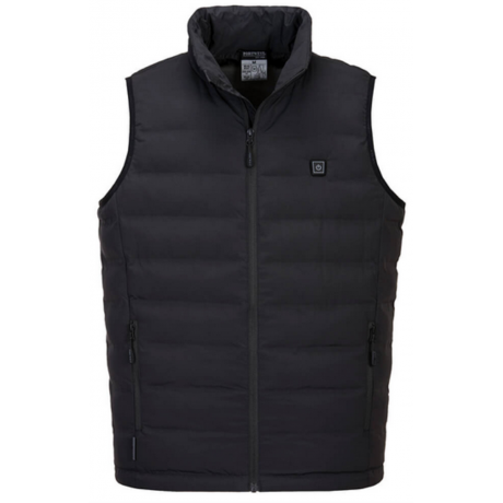 Doudoune de travail chauffante noire PORT WEST