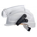 Casque électricien UVEX visière repliée