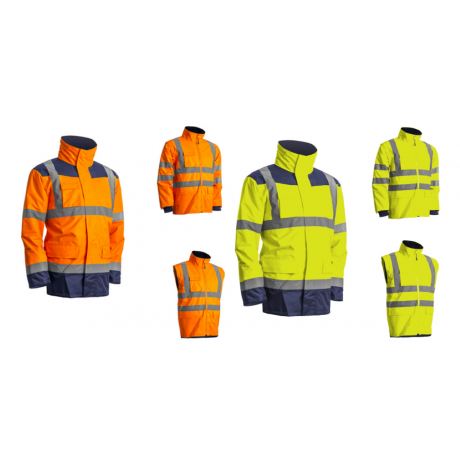 Parka KANATA haute visibilité petite et grande taille 4 en 1 COVERGUARD