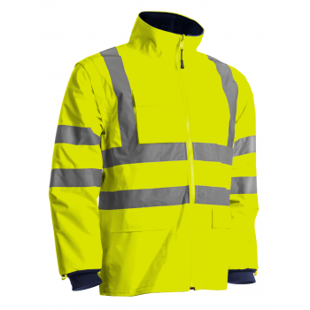Parka KANATA haute visibilité petite et grande taille 4 en 1 COVERGUARD jaune