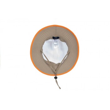 Chapeau protection solaire anti UV UPF 50+ infrarouge SOWAY blanc / orange