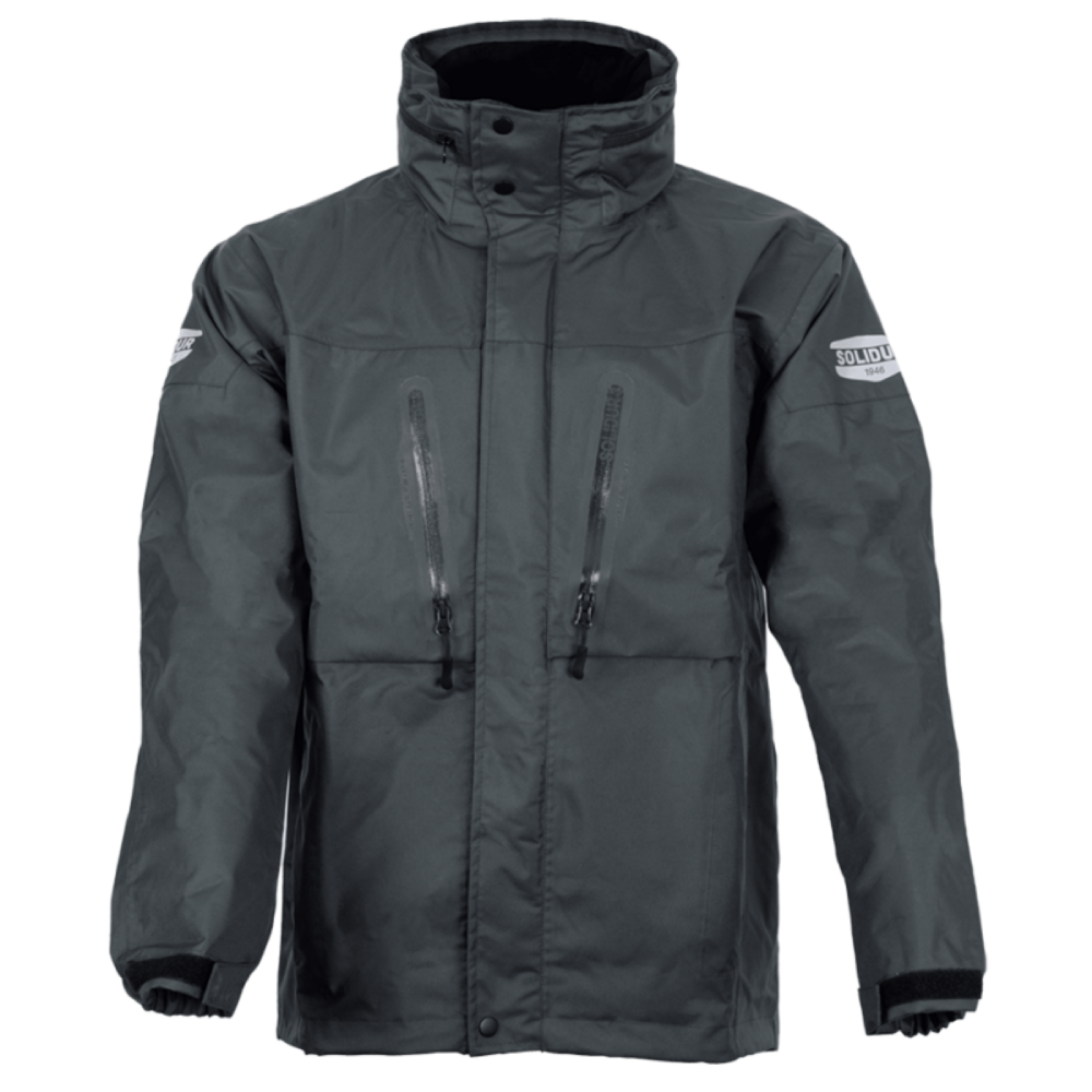 Veste de pluie imperméable grise respirante H2O SOLIDUR Veste de pluie imperméable grise respirante H2O SOLIDUR