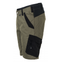 Short élasthanne vert olive profil