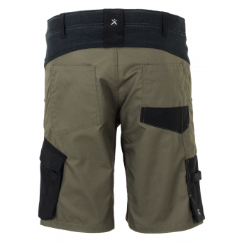 Short élasthanne vert olive dos