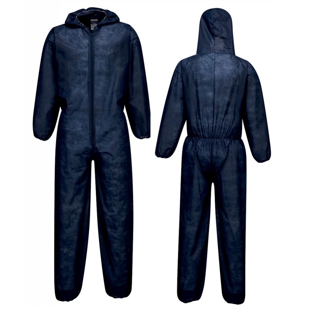 Combinaison jetable de travail Polypropylène Bleue 40 gr Port west Combinaison jetable de travail Polypropylène Bleue 40 gr Port west