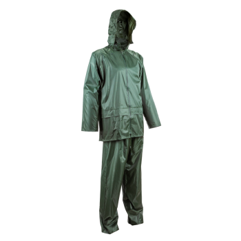Ensemble de Pluie Nylon Pvc Vert COVERGUARD avec capuche