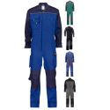 Combinaison de travail bicolore simple fermeture poly coton renfort cordura CANNE Dassy